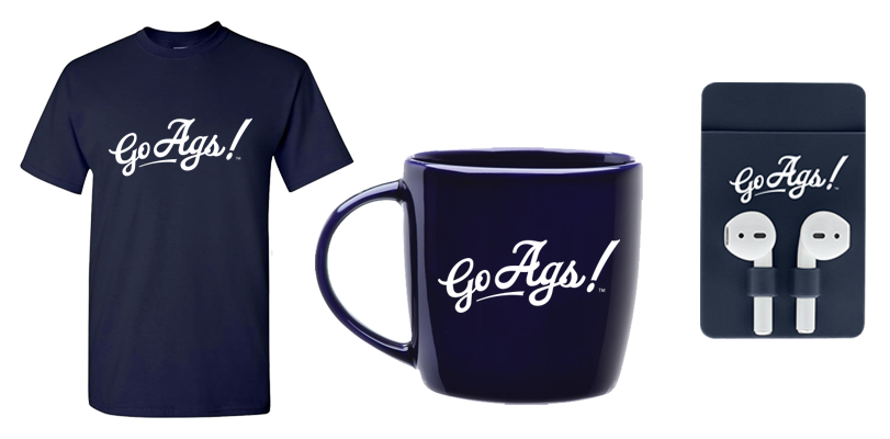 go Ags! shirt, mug and wallet